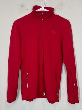 Icebreaker GT 320 Expeditionweight Jacket Women's M Merino Wool Red Full Zip